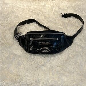 Michael Kors Glossy Black Belt Bag
